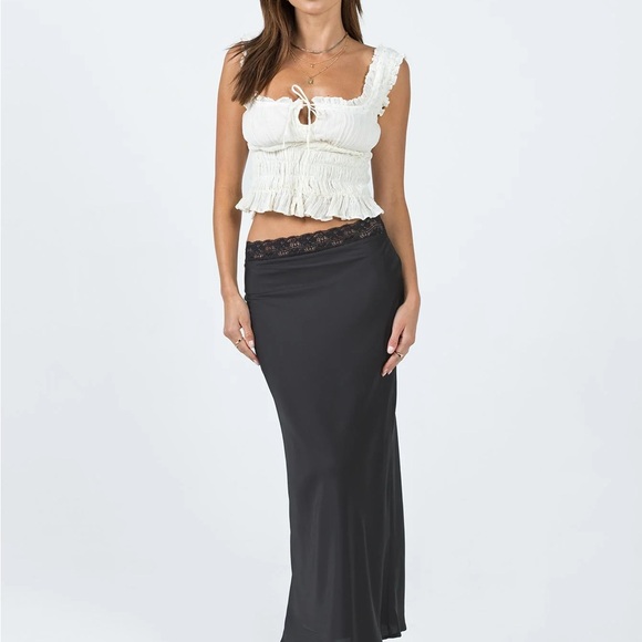 Princess Polly The Charmaine Maxi Skirt Black Size 4 NWT - Picture 1 of 9